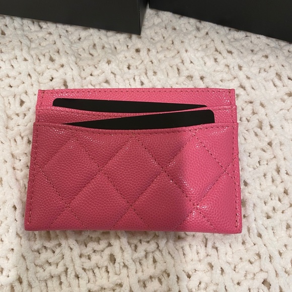 Chanel Caviar Quilted card holder Pink - Picture 5 of 12
